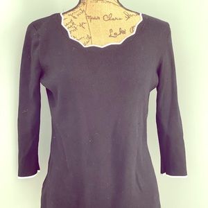 Black and White Sweater Top